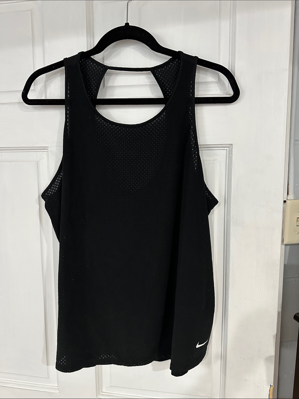 Nike Black Mesh Racerback Tank Top